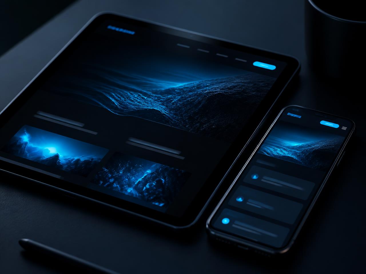 Tablet és telefon reszponzív weboldal-elrendezéssel